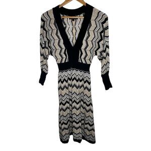 Y2K express Chevron knitted dress women’s size small S